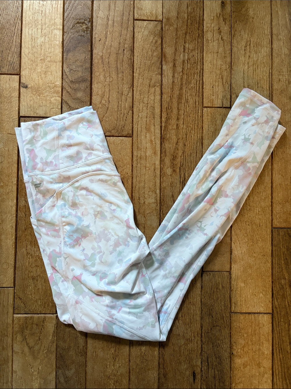 PureLuxe Fabletics Pastel Camo High-Rise Leggings - Pink, Mint & Cream